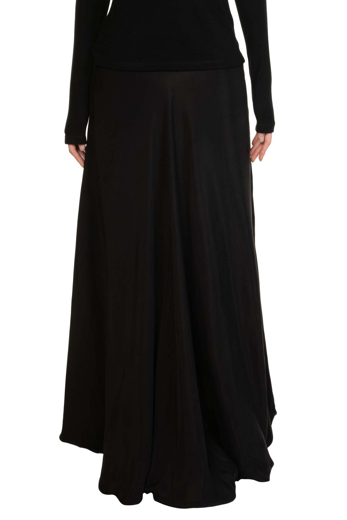 Peng Black Cupro Silk Skirt - Image 1 of 5