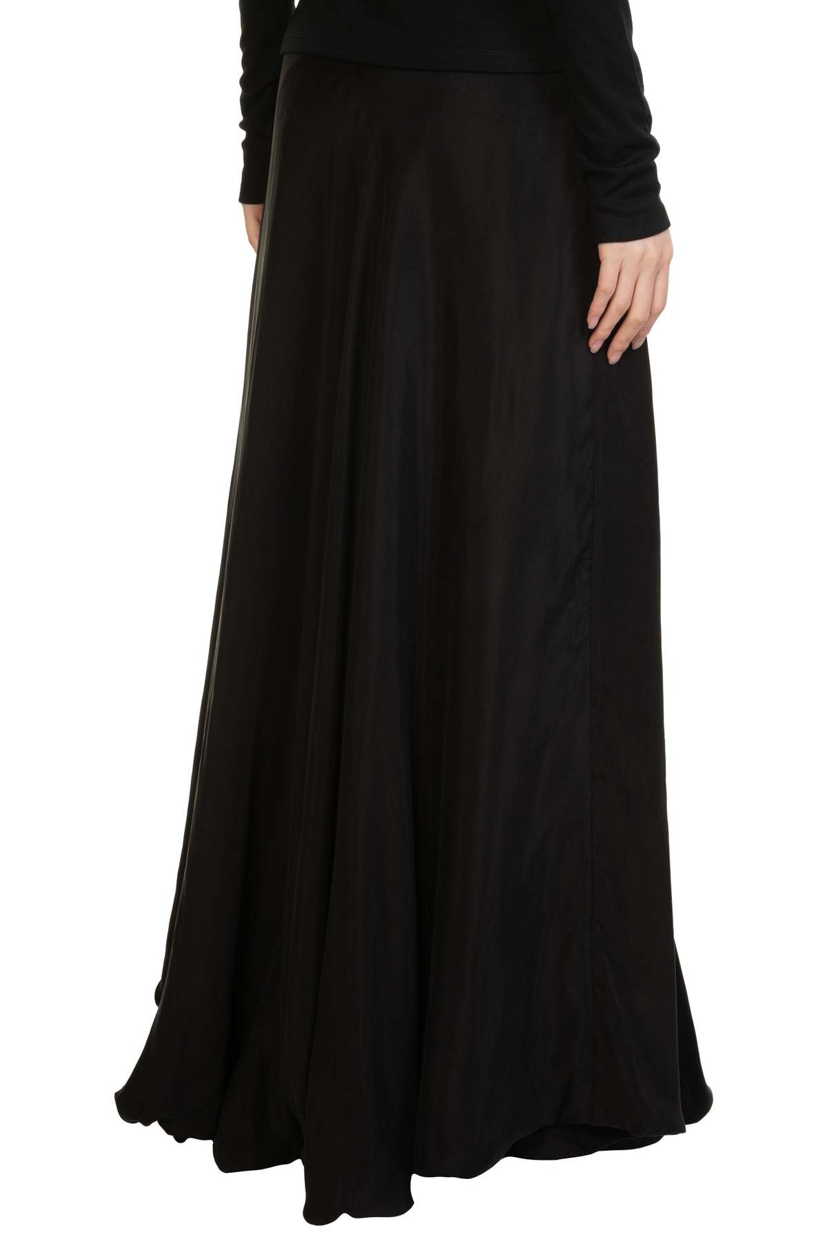 Peng Black Cupro Silk Skirt - Image 3 of 5