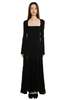 Peng Black Wool Dress - Black - Thumbnail 1