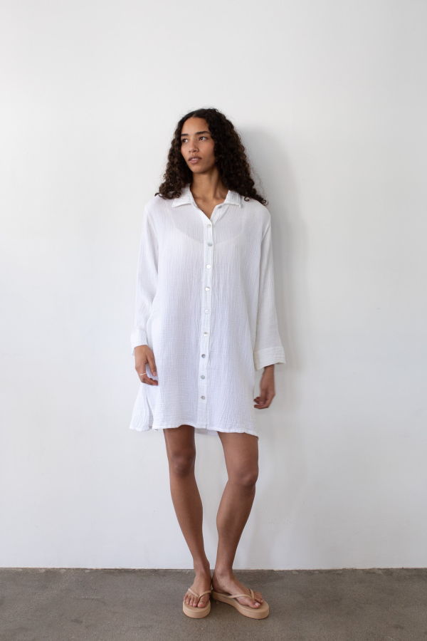 Honest Cotton Short Shell Shirt Dress