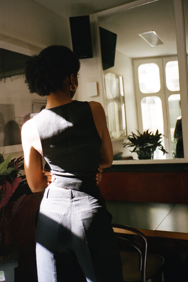 Facettes Studio Bianca Linen Twill Pants - Black