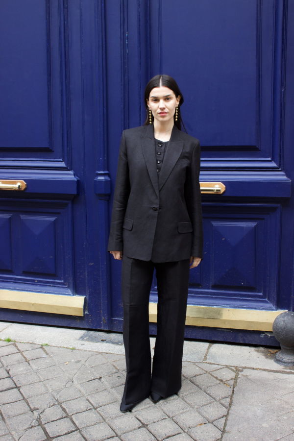 Facettes Studio Lauren Linen Twill Blazer - Black