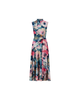 Lela Rose Floral Printed Chiffon Dress - Mist Multi - Thumbnail 1