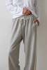 Donni. Eco Terry Stripe Crop Pant Pants - Heather Grey - Thumbnail 2