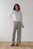 Donni. Eco Terry Stripe Crop Pant Pants - Heather Grey - Thumbnail 3