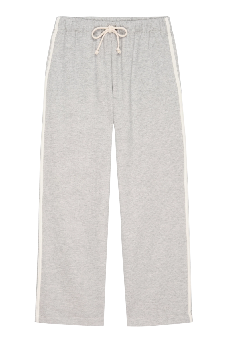 Donni. Eco Terry Stripe Crop Pant Pants - Heather Grey