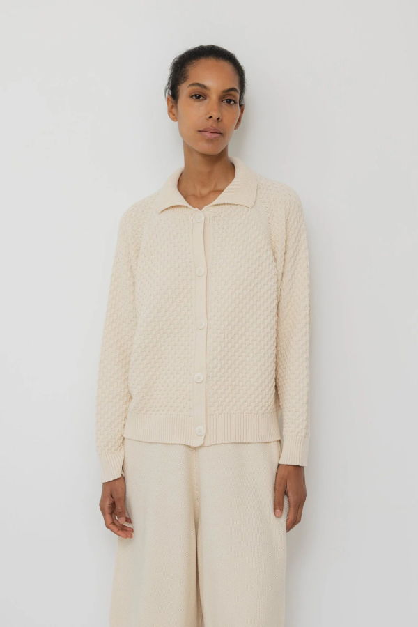 Wol Hide Textured Cardigan Natural