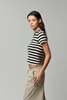 Asher Rylee Stripe Short Sleeve Baby Tee - Striped - Thumbnail 3