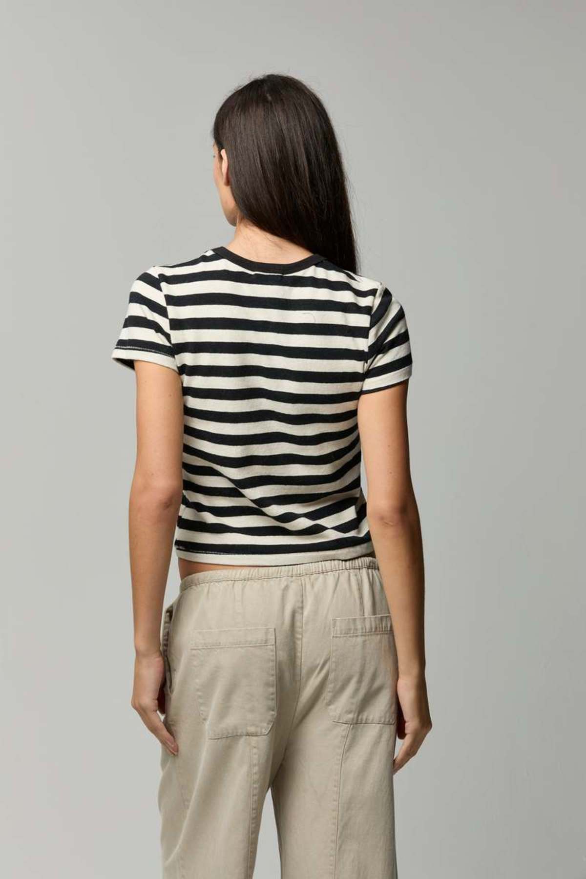 Asher Rylee Stripe Short Sleeve Baby Tee - Striped - Image 4 of 4