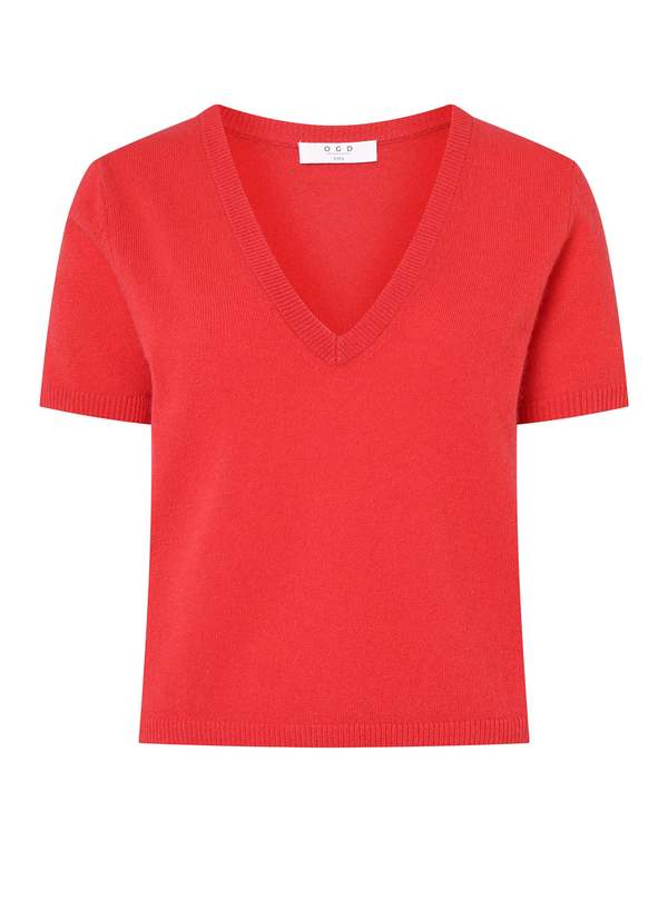 ONE GREY DAY Kadri Cashmere V-Neck Tee