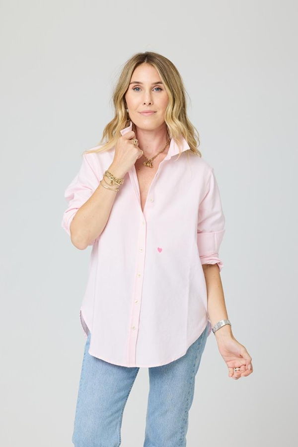 Kerri Rosenthal Mia Lightweight Shirt Oxford Pink