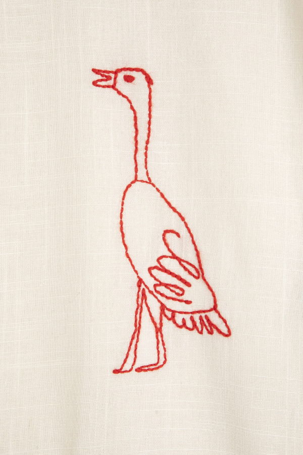 Bobo Choses Embroidery Tied Blouse - Off White