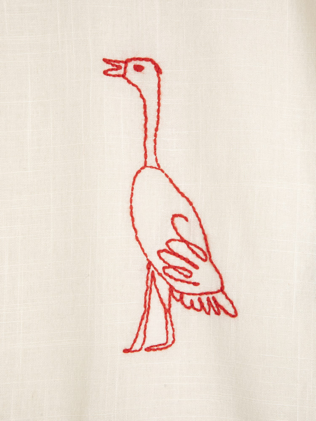 Bobo Choses Embroidery Tied Blouse - Off White - Image 2 of 5