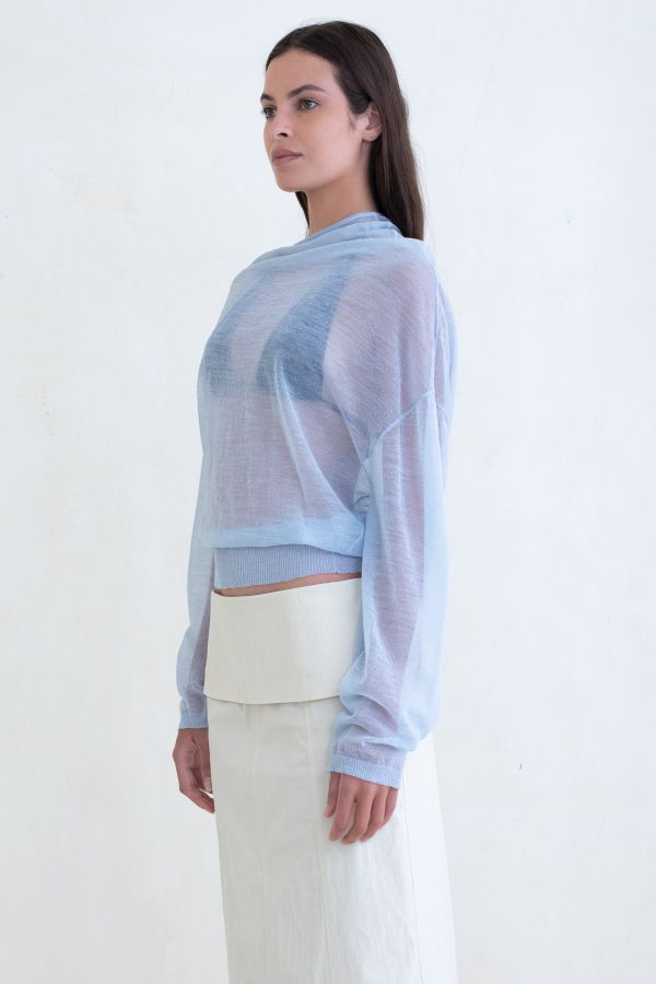 BELLE ANNA Reve Knit Sweater - Powder Blue