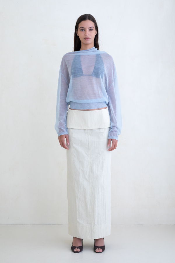 BELLE ANNA Reve Knit Sweater - Powder Blue