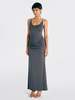 Woodrose Deli Full Moon Maxi Dress - Charcoal - Thumbnail 1