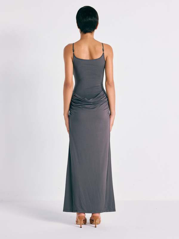 Woodrose Deli Full Moon Maxi Dress - Charcoal