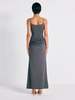 Woodrose Deli Full Moon Maxi Dress - Charcoal - Thumbnail 3