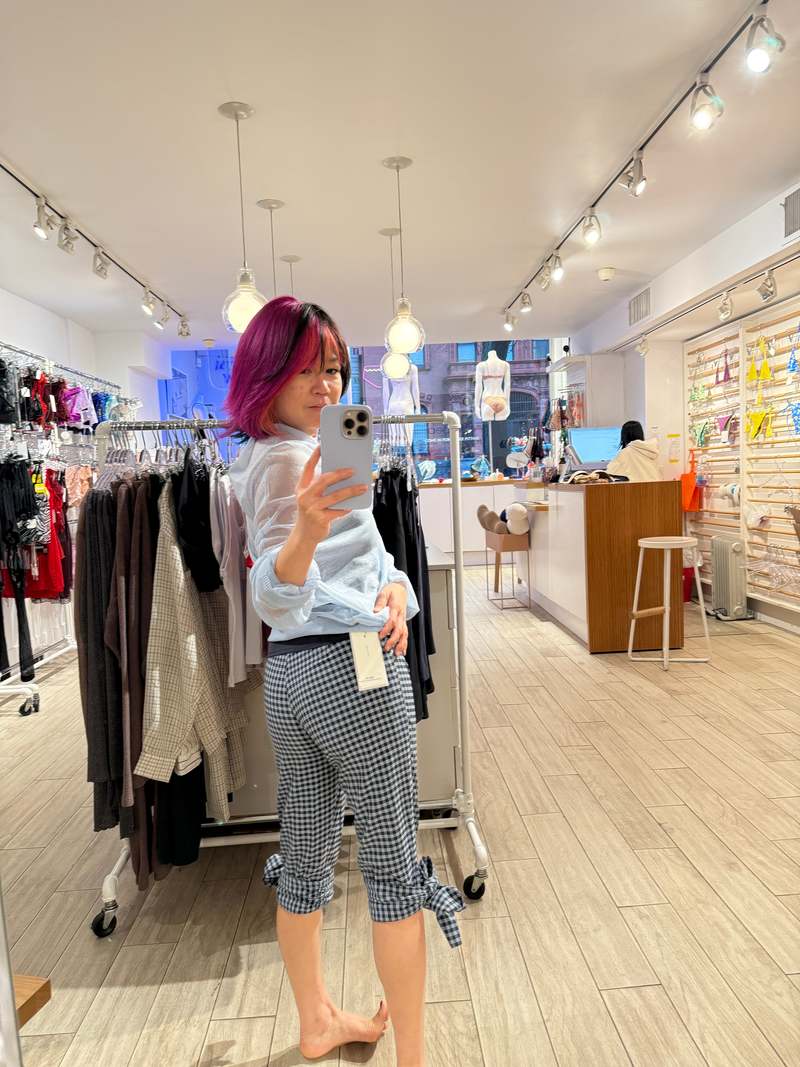 Woodrose Deli Sicily Crop Pant - Plaid