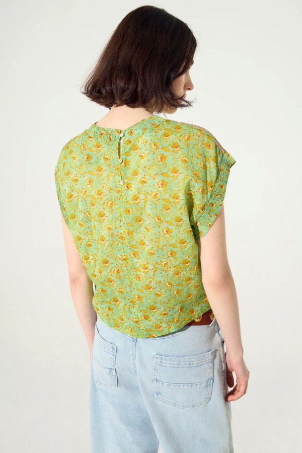 Cotélac Amanda Pleated Top