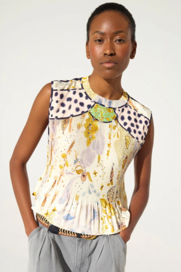 Cotélac Pleated Tank Top