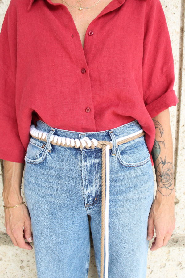 The Salting Rope Belt - Natural/White