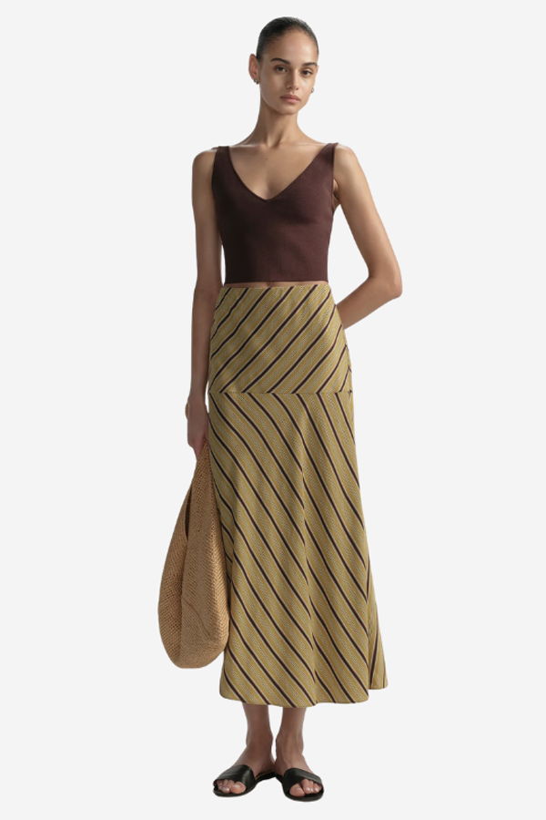 A.L.C. Kara Skirt - Curry/Ganache