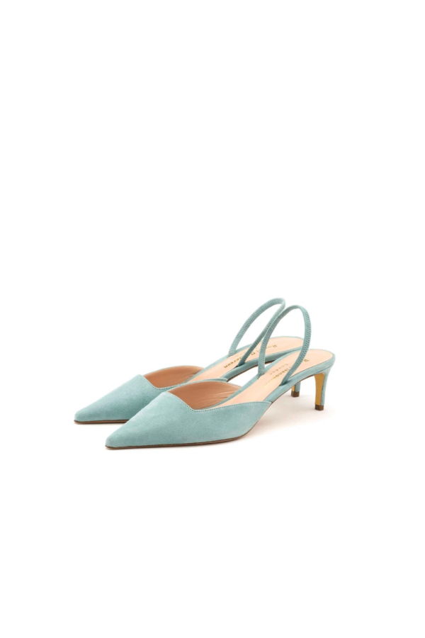 Rupert Sanderson Aminta Slingback Heels - Seaglass