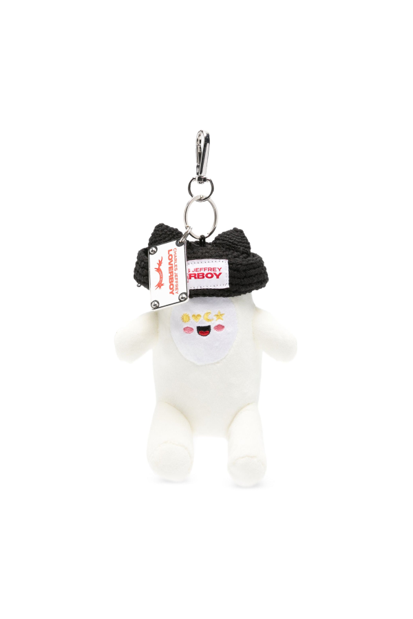 Charles Jeffrey Gromlin Plush Keyring - White/Black