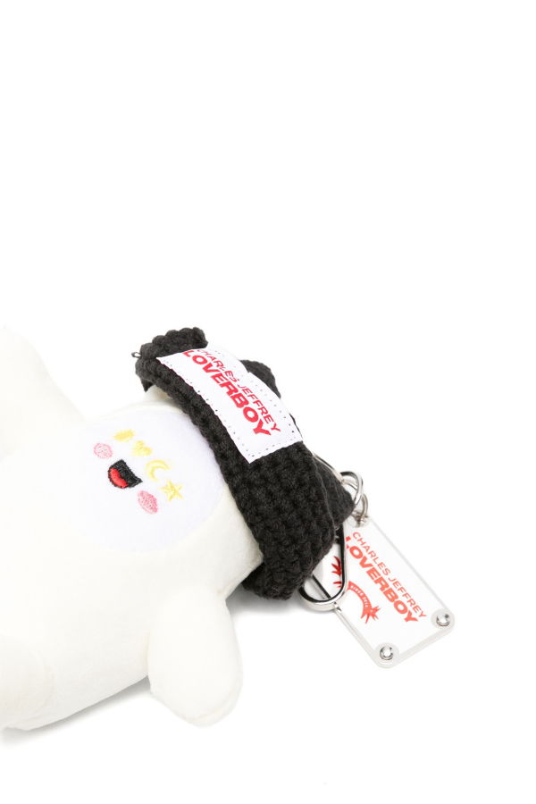 Charles Jeffrey Gromlin Plush Keyring - White/Black