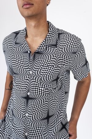 Stussy Psychedelic Checker Shirt - black/white | Garmentory
