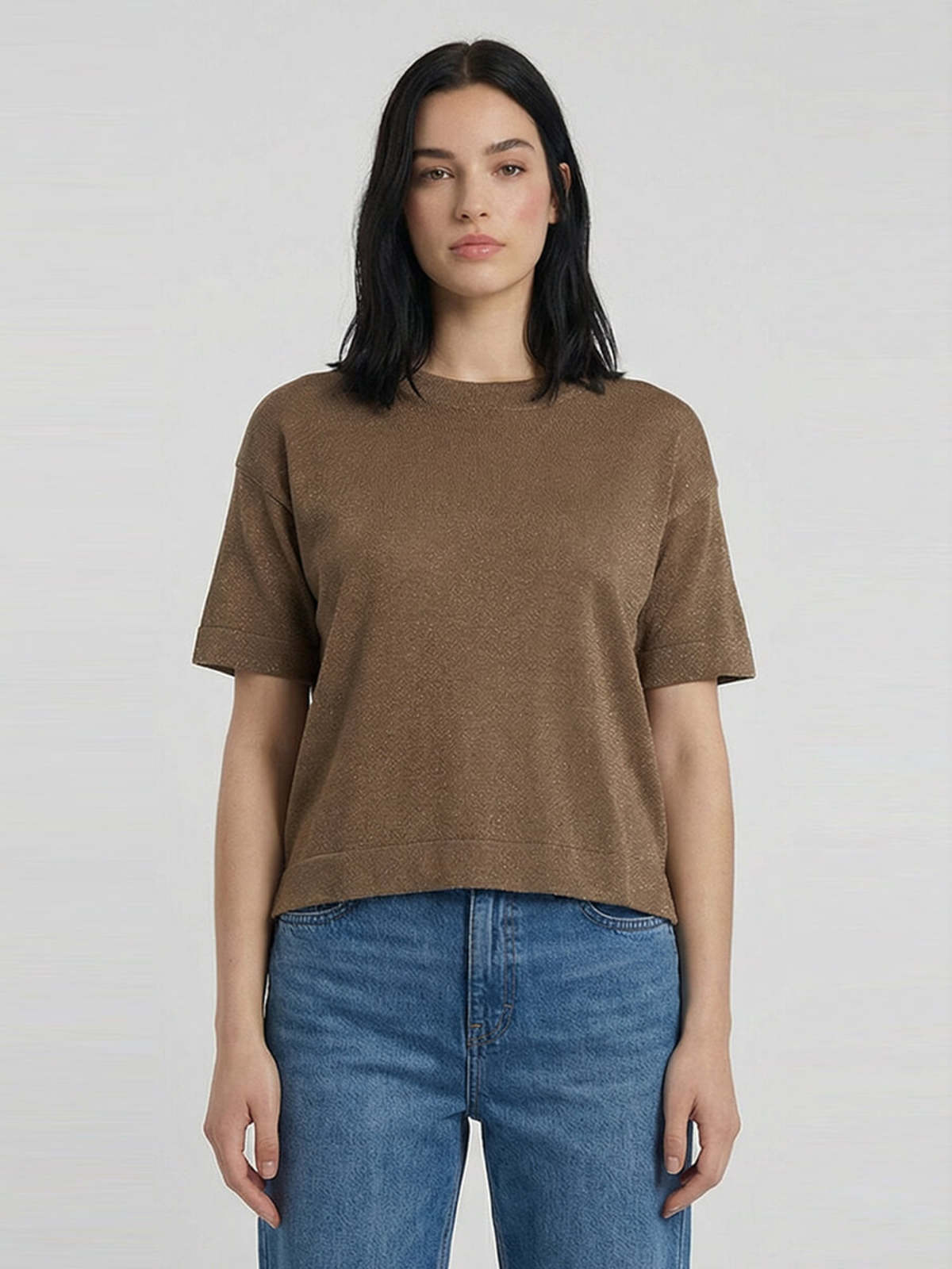 Sibin Linnebjerg Dawn T-Shirt - Dark Sand - Image 1 of 3