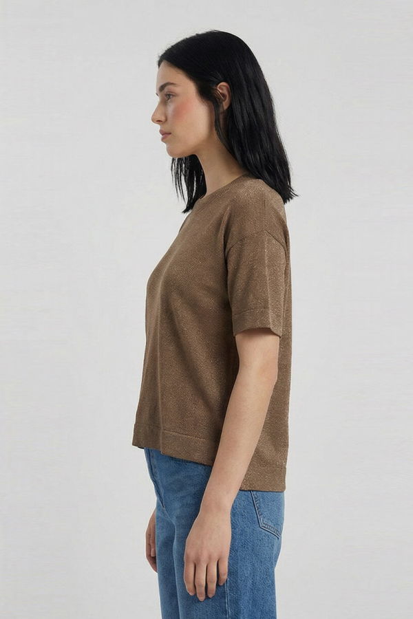 Sibin Linnebjerg Dawn T-Shirt - Dark Sand