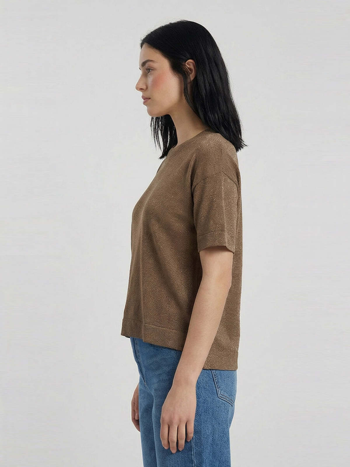 Sibin Linnebjerg Dawn T-Shirt - Dark Sand - Image 2 of 3