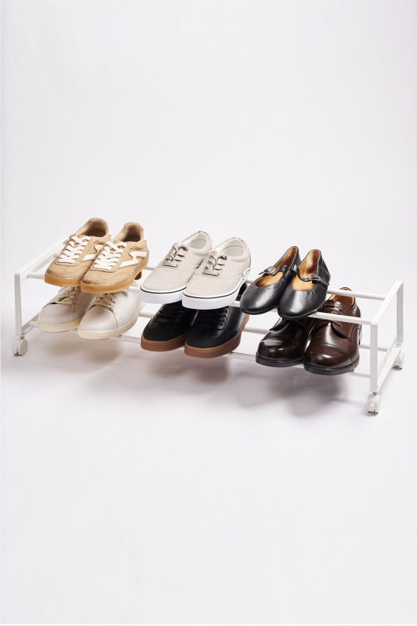 Yamazaki Home Two-Tier Rolling Shoe Rack