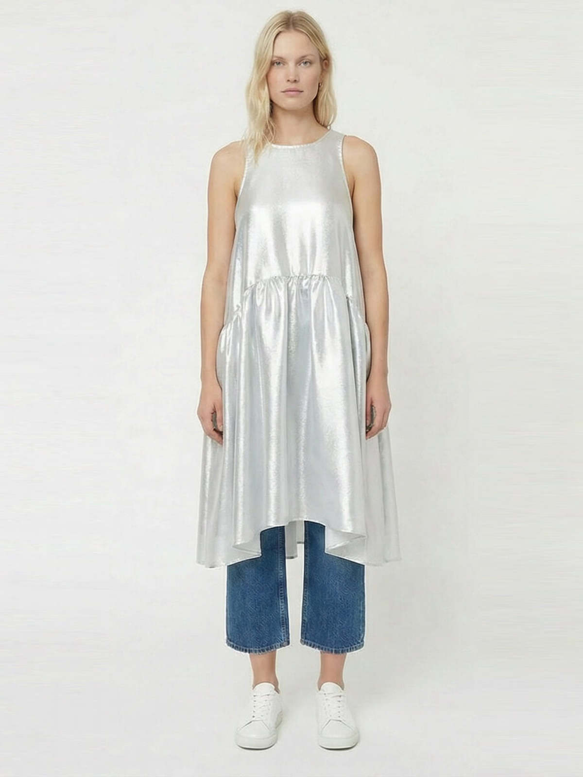 stella nova Silver Midi Dress - Image 1 of 8
