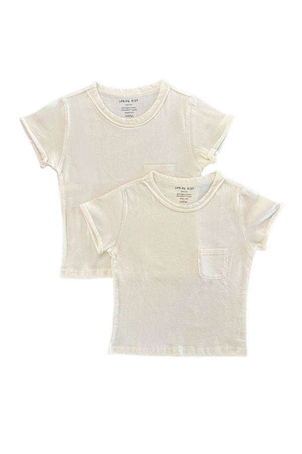 KIDS Spring Riot Seaweed Fiber Undershirt (2-Pack) Tee - Undyed