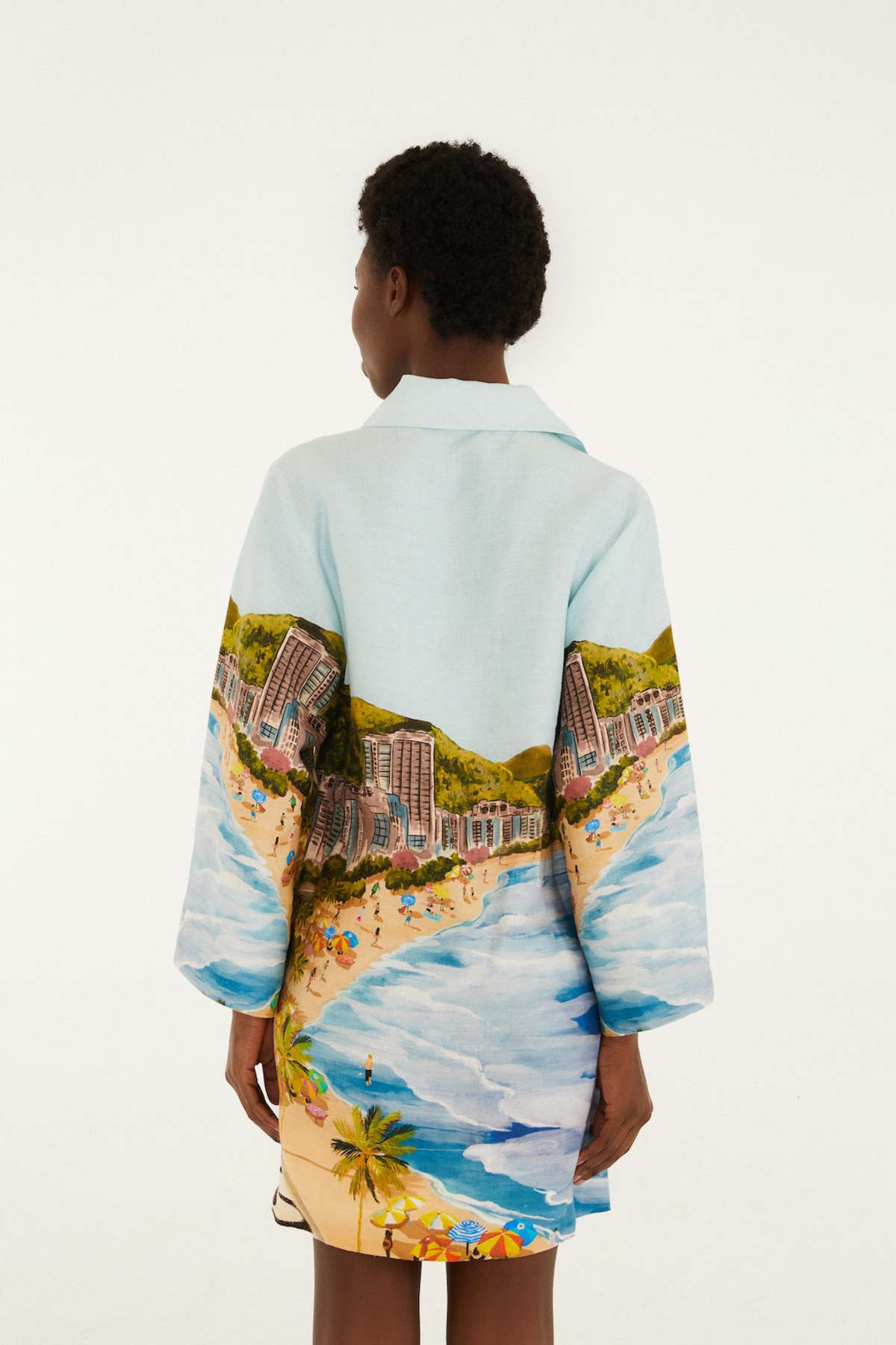 Farm Rio Copacabana Beach L/S Kimono - Copacabana Beach Multi - Image 3 of 6