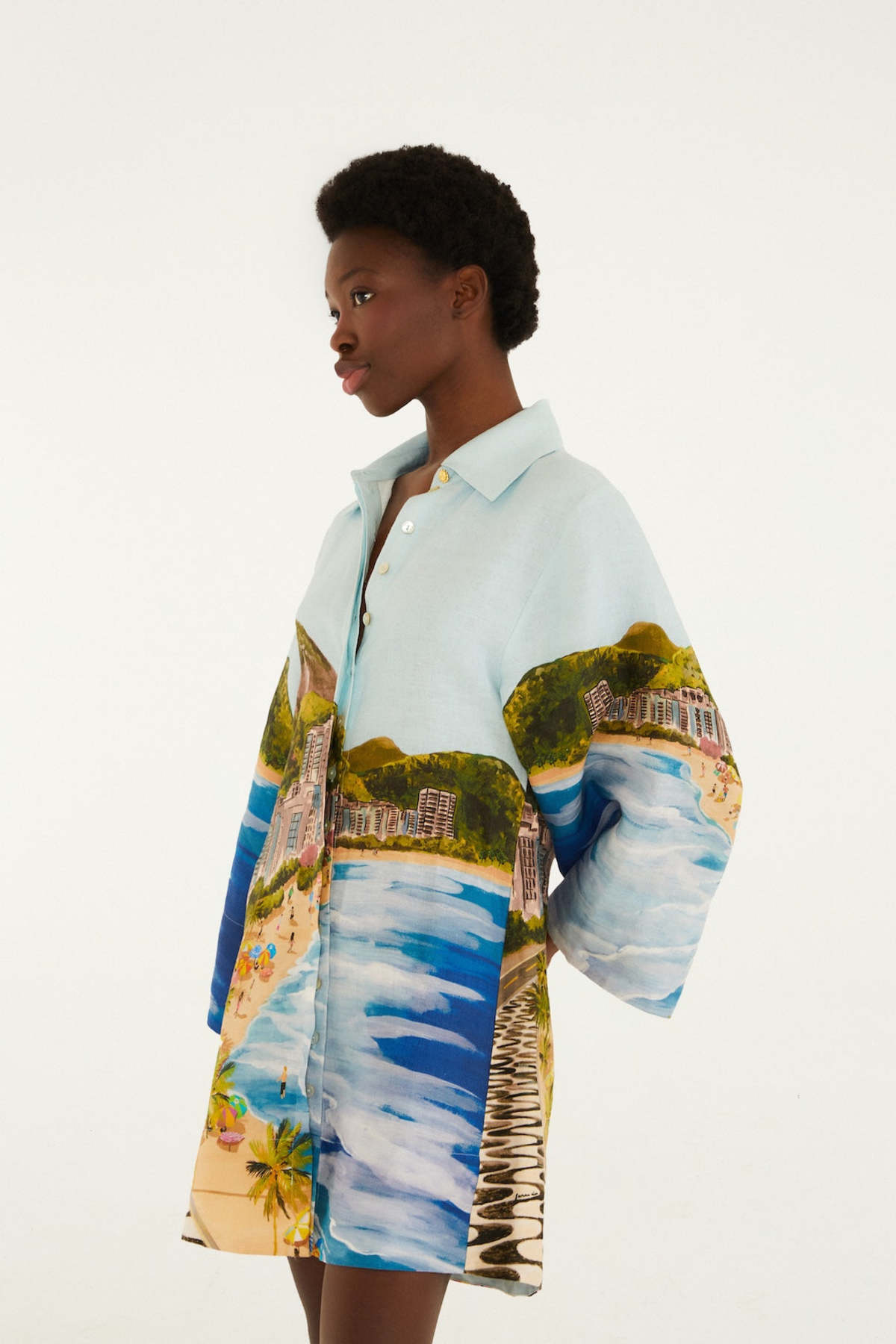 Farm Rio Copacabana Beach L/S Kimono - Copacabana Beach Multi - Image 5 of 6