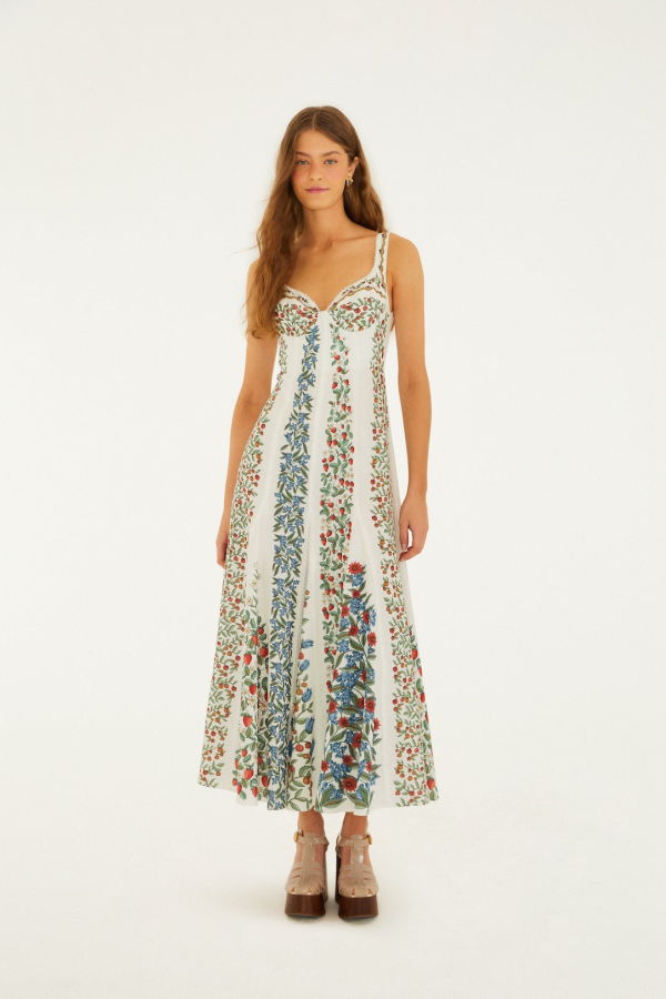 Farm Rio Fruit Beauty Off-White Maxi Dress - Fruit Beauty