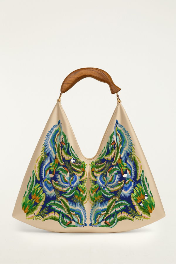 Farm Rio Satin Scarf Medium Bag