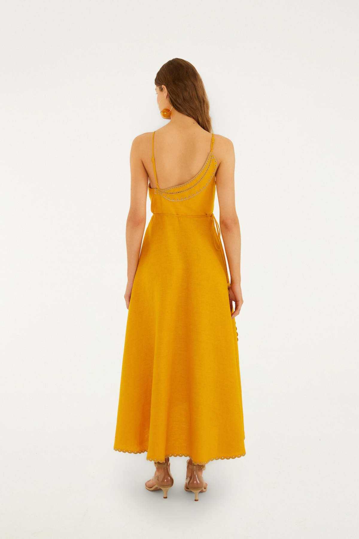 Farm Rio Yellow Bananas Maxi Wrap Dress - Yellow - Image 3 of 4