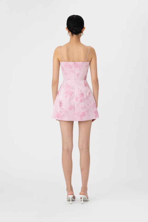 Sau Lee Andi Brocade Dress - Pink Rococo