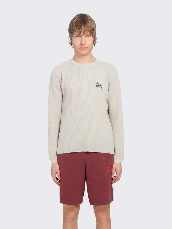 Stussy Raglan Thermal Basic Stock Top - Bone