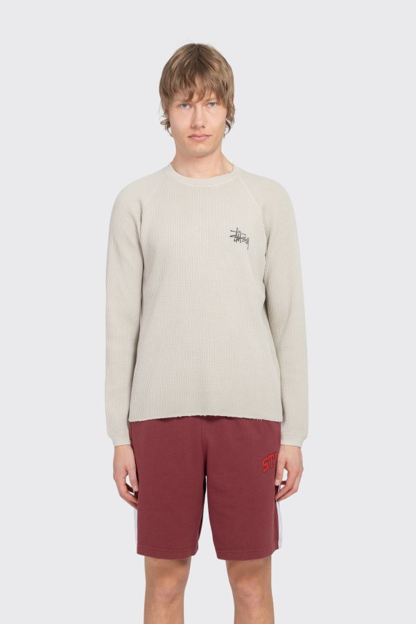 Stussy Raglan Thermal Basic Stock Top - Bone
