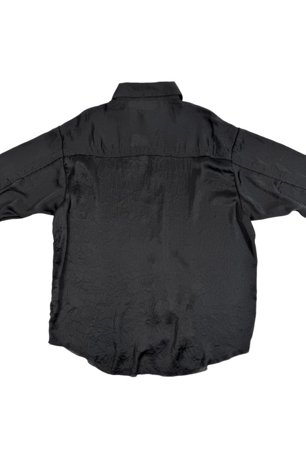 Isabel Benenato Oversized Button Down Shirt - Black