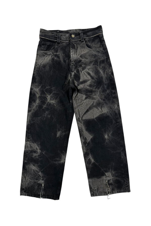 Isabel Benenato Washed Denim Wideleg Shorts