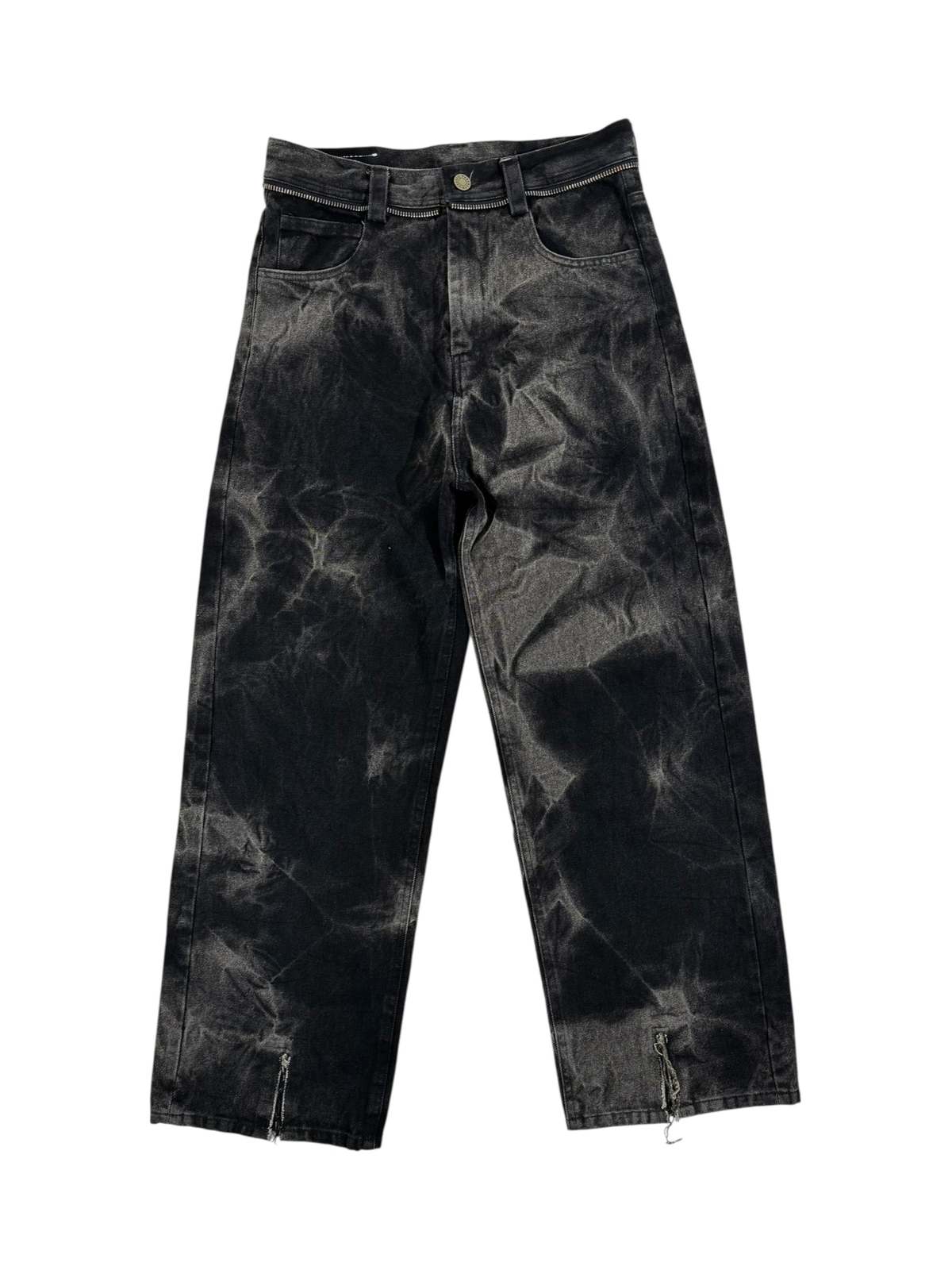 Isabel Benenato Washed Denim Wideleg Shorts - Image 1 of 5