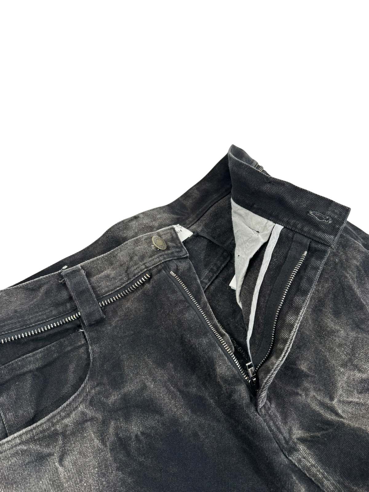 Isabel Benenato Washed Denim Wideleg Shorts - Image 3 of 5