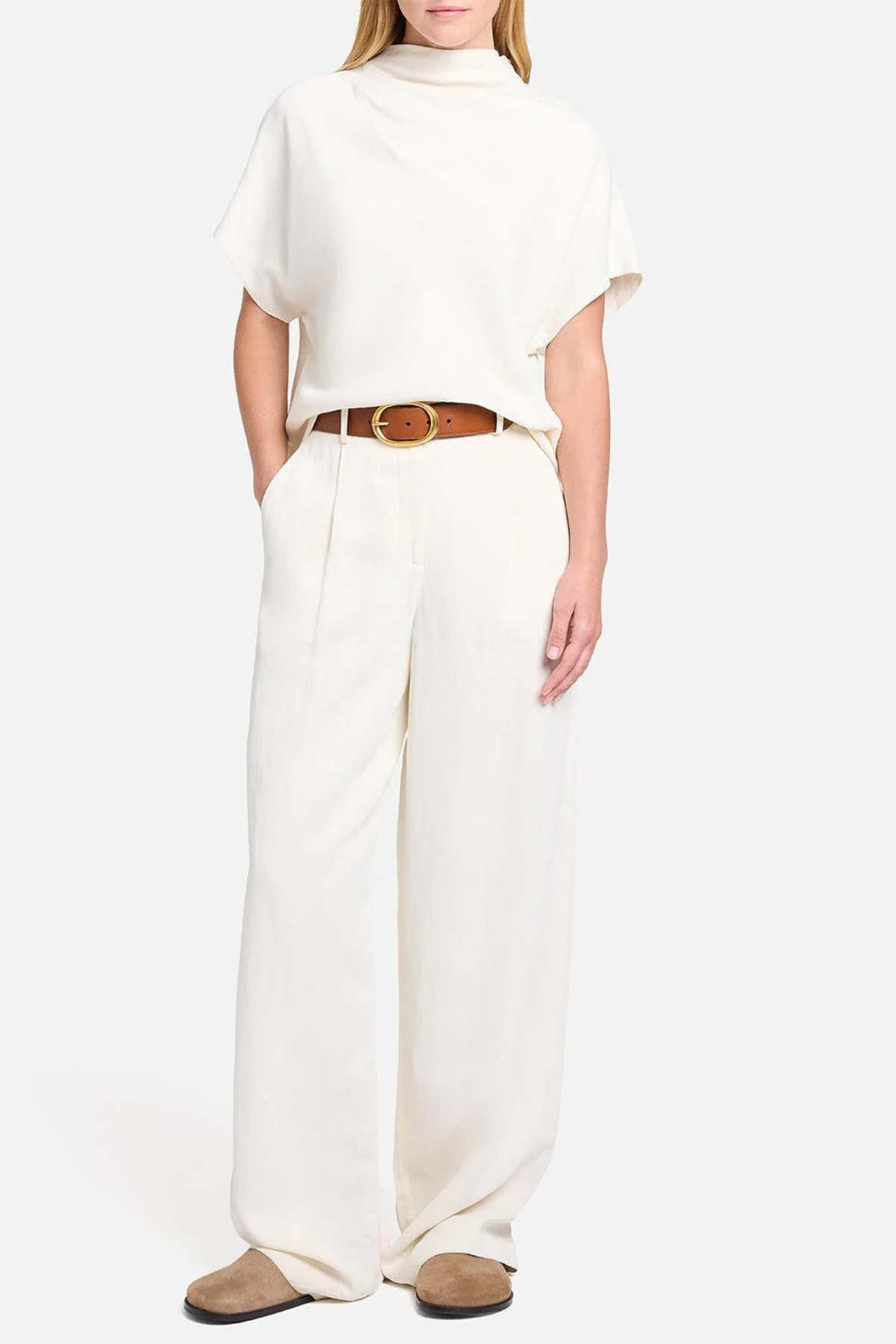TWP Delilah Pant in Cotton Linen Twill Pants - Image 1 of 2